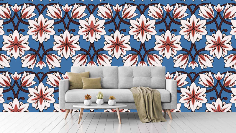 Classic Floral Seamless Pattern Wallpaper