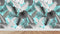 Grey White Leaf Blue Background Wallpaper
