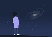 Man In A Space Self Adhesive Sticker For Wardrobe