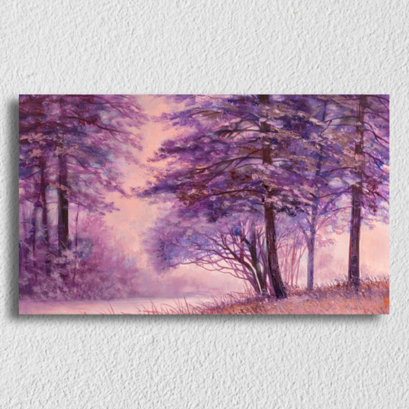 Purple Absract Forest Scenery