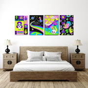 Psychedelic Wall Art, Set Of 4