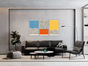 Rain Modern Art, Set Of 3