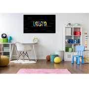 LGBTQ Logo Black Self Adhesive Sticker Poster