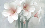 White Flowers Painting Self Adhesive Sticker For Table