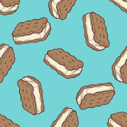 Cream Biscuits Art Self Adhesive Sticker For Refrigerator