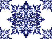 Elegant Sienna Rose Blue Design Wallpaper
