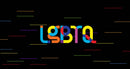 LGBTQ Logo Black Self Adhesive Sticker Poster