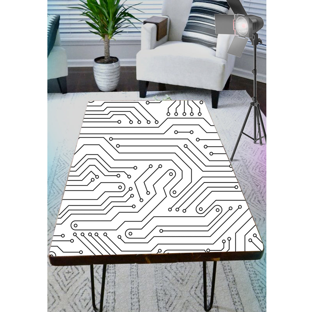 Circuit Board Texture Art Self Adhesive Sticker For Table