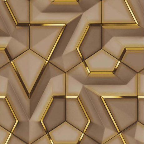 Jenica Gold Geometric Shapes Wallpaper