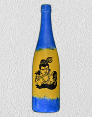 Radha Krishna Bottle Art