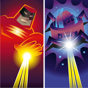 Red Superhero Self Adhesive Sticker For Door