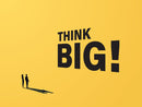 Think Big Motivated Self Adhesive Sticker For Cabinet