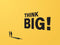 Think Big Motivated Self Adhesive Sticker For Cabinet