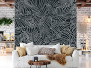 Grey Leaves Customized Wallpaper