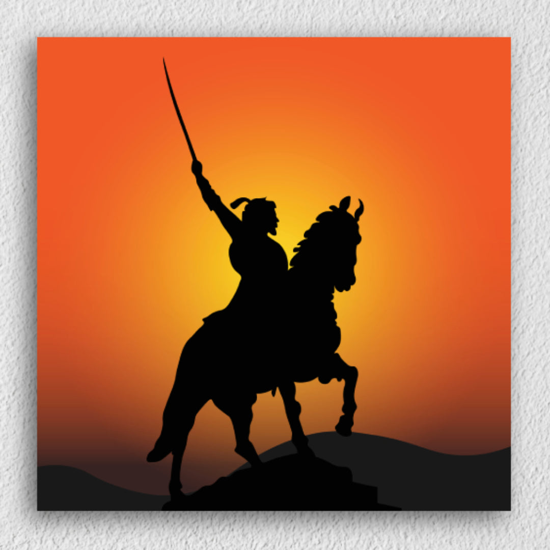 Black Shivaji Silhouette