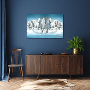 7 Horses Landscape Wall Art 2