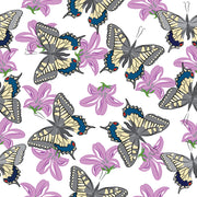 Purple Flower White Wallpaper