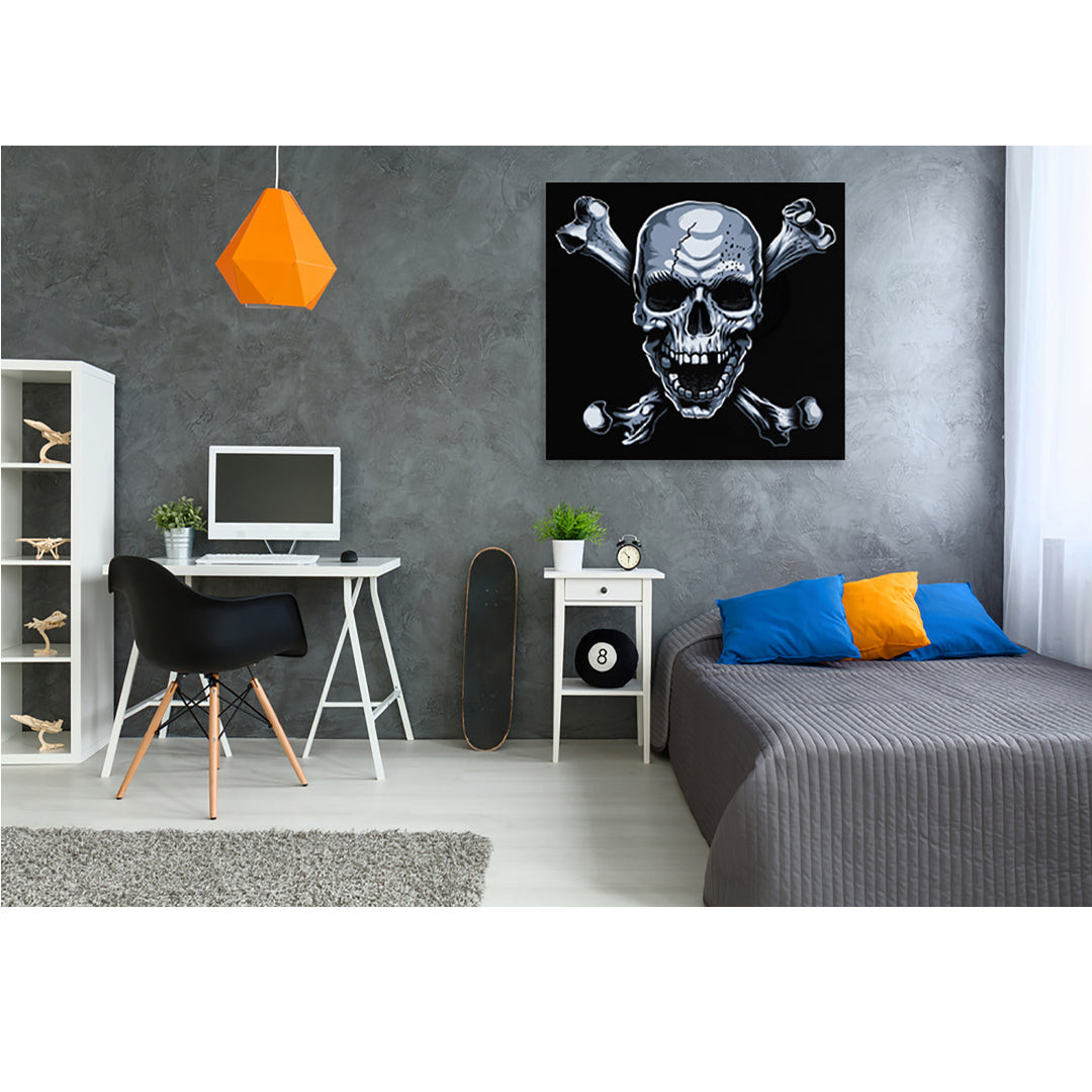 Skull Anime Self Adhesive Sticker Poster