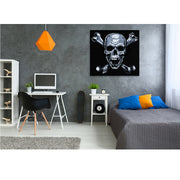 Skull Anime Self Adhesive Sticker Poster