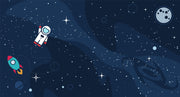 Astronaut In Stars Self Adhesive Sticker For Wardrobe