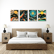 Psychedelic Wall Art, Set Of 4