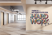 Multicolour Hard Work Typography Wallpaper