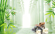 Beautiful Pillers On Lake Self Adhesive Sticker For Wardrobe