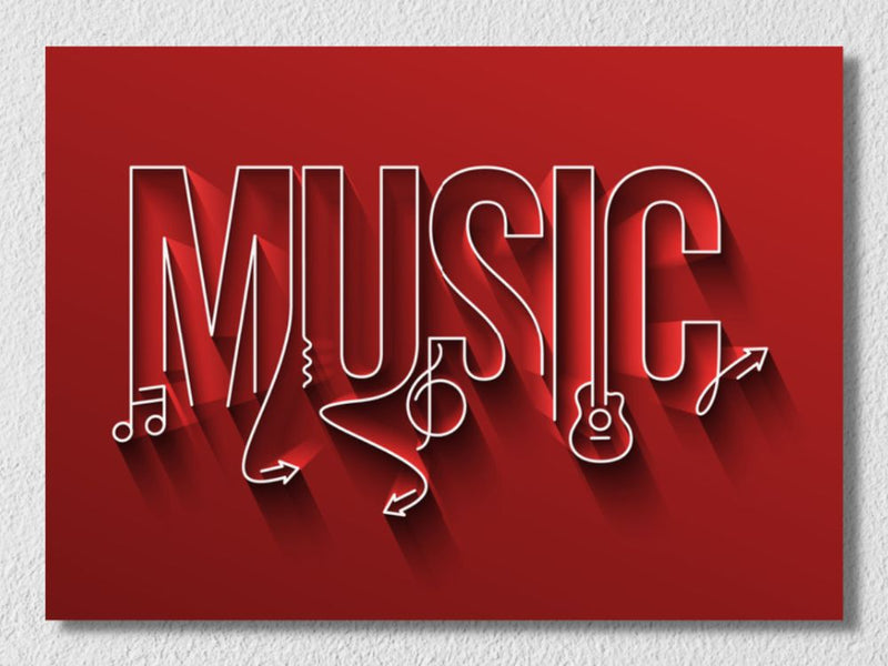 Red Music Note Line Red Music Notes Line Art – Myindianthings