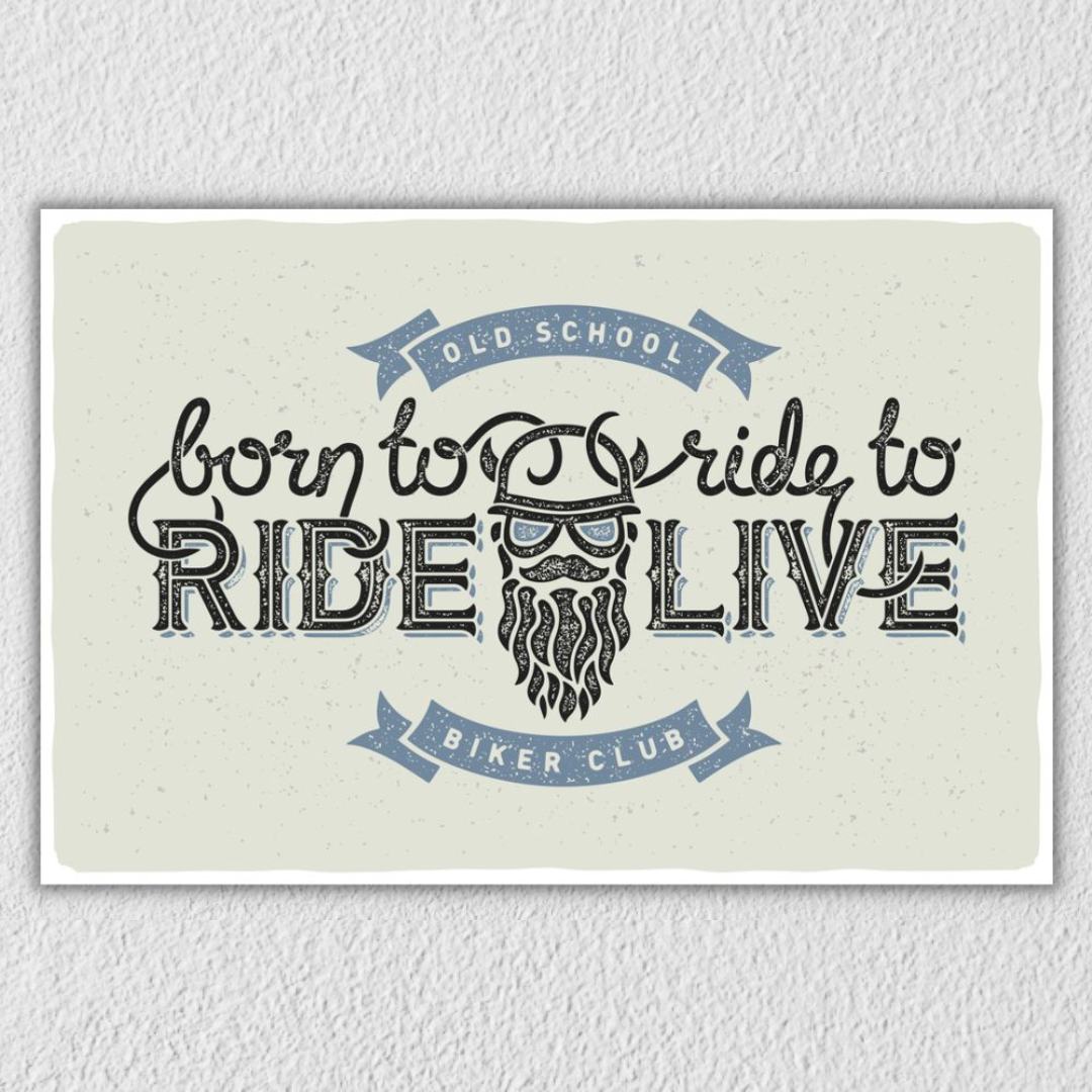 Skull And Bikers Wall Art