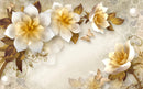 Golden Shaded Flowers Customize Wallpaper
