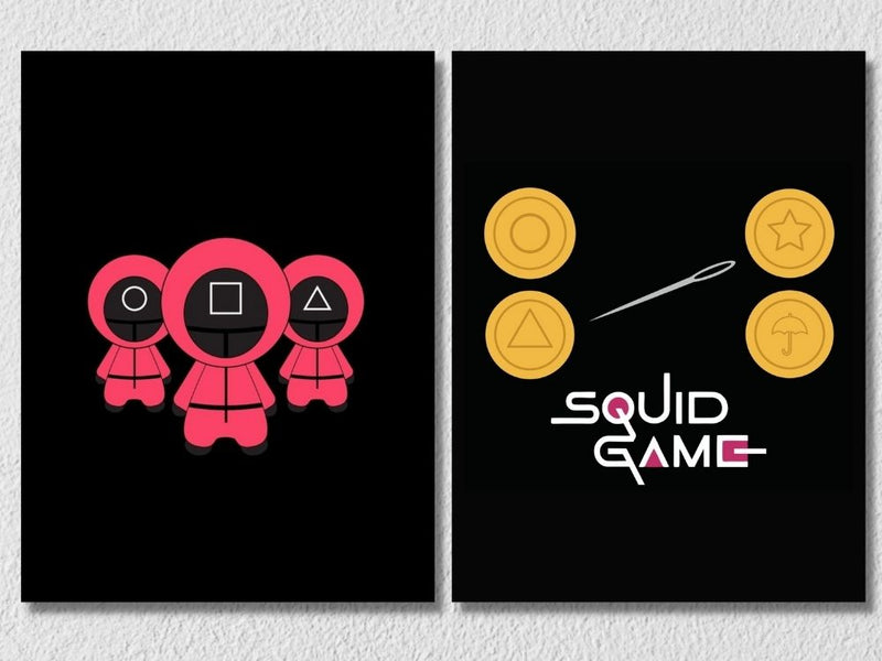 Squid Game Wall Art, Set Of 2