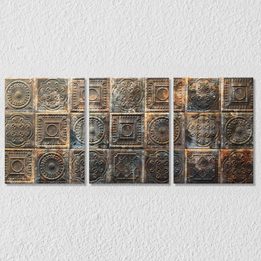 Vintage Rustic Wall Art, Set Of 3