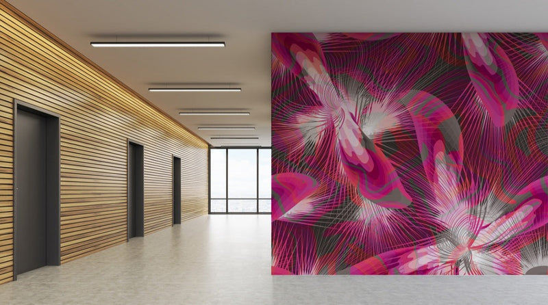 Aesthetic Pink Tropical Wallpaper