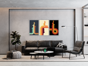 Arrow Lines Art, Set Of 3