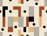 Brown Black With Dot Design Self Adhesive Sticker For Wardrobe