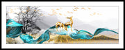 Golden 3D Deer Customize Wallpaper