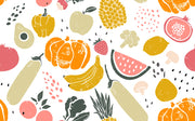 Pumpkins And Fruits Customize Wallpaper