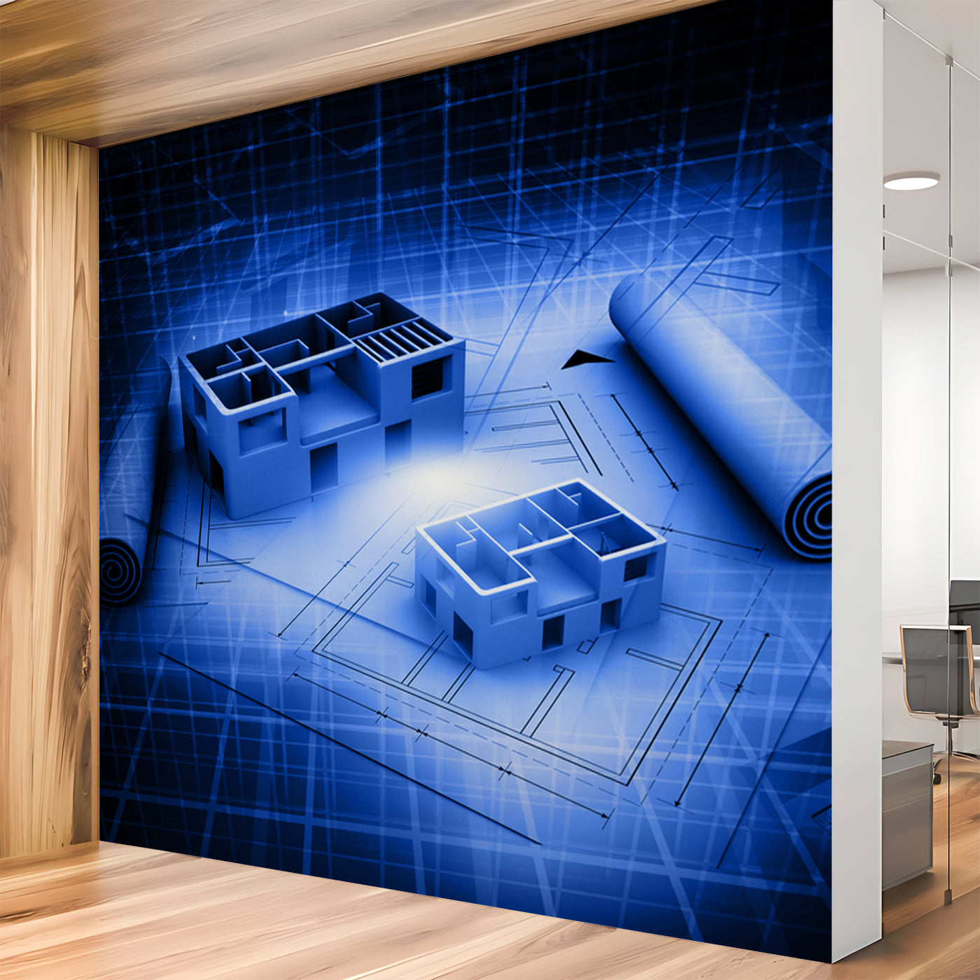 Blue Print Wallpaper