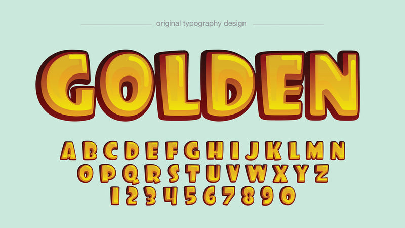 Golden Alphabets School Wallpaper