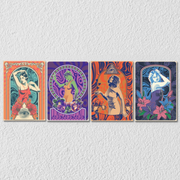 Psychedelic Wall Art , Set Of 4