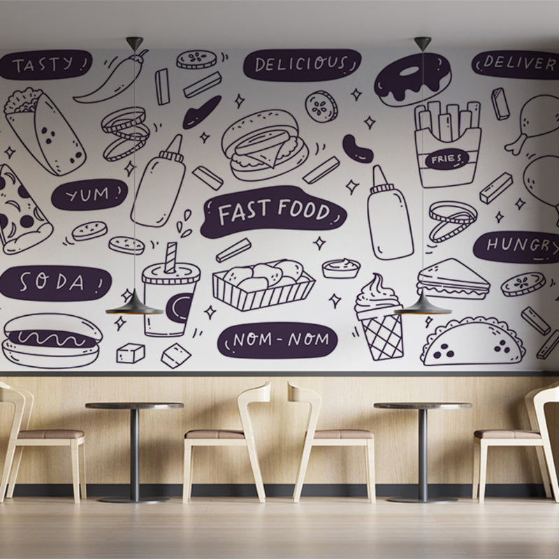 Fast Food Sketch Customize Wallpaper