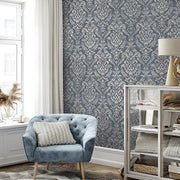 Steps Modern Damask Wallpaper