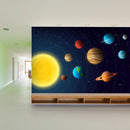 Solar System Model Colorful Wallpaper