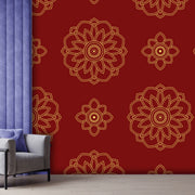 Rangoli Red Wallpaper