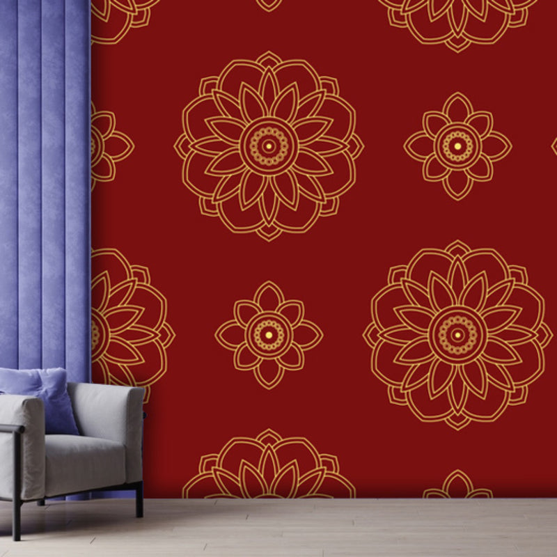 Rangoli Red Wallpaper