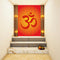 Om Art In Red Design Self Adhesive Sticker Poster