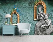 2 Lady Beautiful Sculpture wallpaper for wall