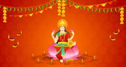 Laxmi Painting Self Adhesive Sticker Poster