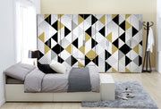 Yellow Black Pattern Design Self Adhesive Sticker For Wardrobe