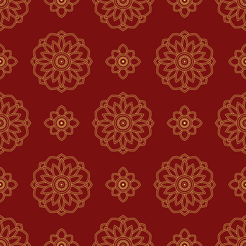 Rangoli Red Wallpaper